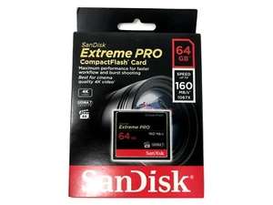 SanDisk 64GB Extreme Pro CompactFlash 160MB/s Memory Card - UK NEXT DAY DEL - Picture 1 of 1