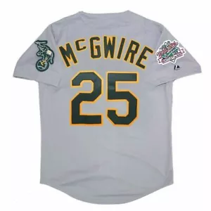 Mark McGwire Oakland Athletics 1989 World Series Grigio Strada Maglia Uomo (S-3XL) - Foto 1 di 8