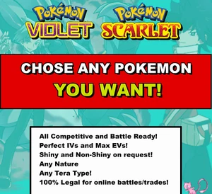 ✨ Choose ANY Pokemon✨Pokemon Scarlet/Violet/Sword/Shield/Diamond/Pearl + HOME - Picture 1 of 2