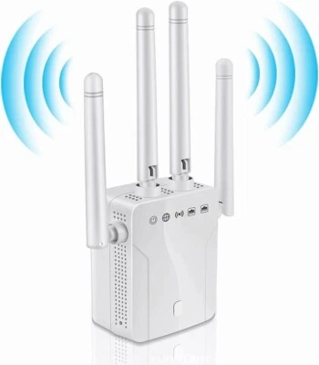 Range Extender WiFi 1200Mbps ripetitore di segnale fino a 4000 piedi quadrati e 35 dispositivi - Immagine 1 di 4