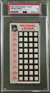 1967 TOPPS PUNCH-OUTS JIM RAY HART PSA 5 SAN FRANCISCO GIANTS TEST ISSUE