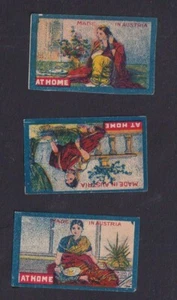 3  Ancienne  petites  étiquette   Allumettes  Autriche BN183838 Femme  Inde - Imagen 1 de 1