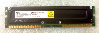 NEC 256 MB RAMBUS MEMORY MODULE MC-4R256CPE6C-845 800-45 RM2-CMP52-14 - Image 1 of 2