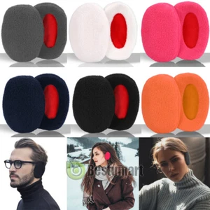 1 Pair Unisex Bandless Ear Warmers Fleece Warm Ear Muffs Thick Winter Ear Covers - Picture 1 of 17