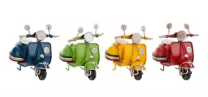 Bomboniera moto vespa scooter 125 metallo 4 colori ass. 11x5xh.7,5 cm - Bild 1 von 7