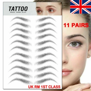 4D Hair-like Stick-On Authentic Eyebrows Waterproof Eyebrow Tattoo Sticker - Picture 1 of 13