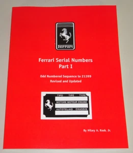 Manual Ferrari números de serie listas números de chasis vehículos de carretera desde 1948 - Imagen 1 de 2
