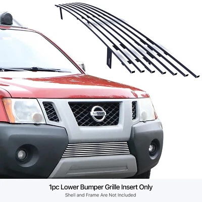 Fits 2009-2012 Nissan Xterra Bumper Stainless Steel Chrome Billet Grille Insert - Image 1 of 4