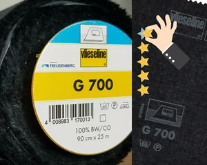 Vilene Iron On G700 Black Fusible Woven Interfacing 112 cm wide - Picture 1 of 3