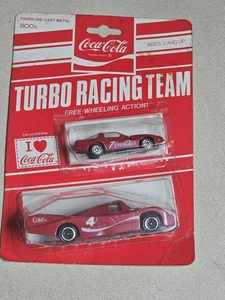 Vintage 1979 Corgi Coca-Cola Turbo Racing Team 2 Cars. Made in Gt. Britain MOC - Picture 1 of 5