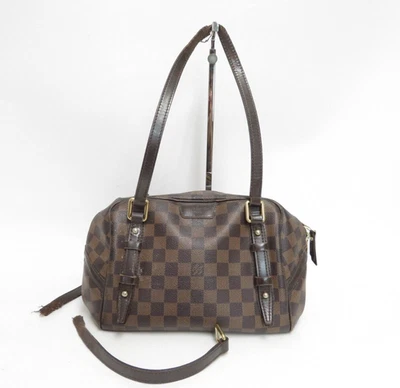 Autentica borsa a tracolla Louis Vuitton Damier Ebene Rivington PM #39450 - Immagine 1 di 4