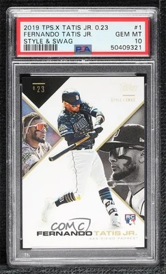 2019 Topps X 023 Style & Swag Fernando Tatis Jr #1 PSA 10 GEM MT Rookie RC - Image 1 of 2