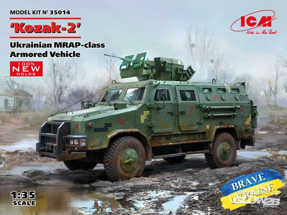 ICM Kozak-2 Ucraino Mrap-Class Armored Veicolo 1:3 5 Marine Corps Ground Force - Immagine 1 di 1