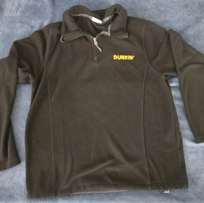 Pullover Dunkin’ Donuts Negro Polar Cuarto Cremallera - Unisex S/M  Foto 1 de 4