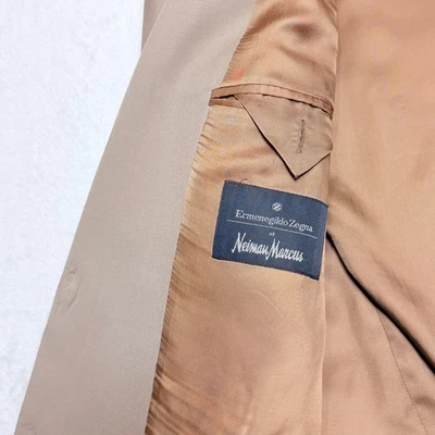 Blazer esportivo vintage 3 rolos-2 Ermenegildo Zegna lã bronzeada 42R Suíça - Imagem 1 de 4