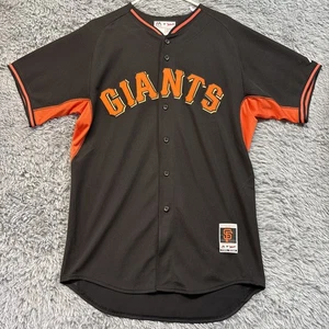 San Francisco Giants Majestic Buster Posey #28 Size 48 Jersey MLB Black Orange - Picture 1 of 9
