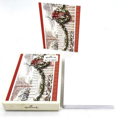 Tarjetas de felicitación de Navidad Hallmark 18 cuentas corona piquete cerca Foto 1 de 4