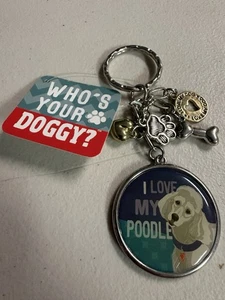 Poodle (white) Dog Key Chain Weigh Charms By “Who’s Your Doggy?” - Picture 1 of 3