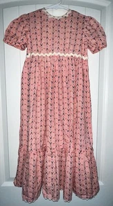 Vintage Handmade Girls 4-5? Dress Cracker Jack Navy Sailor Cottagecore Prairie - Picture 1 of 14