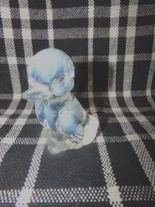 Fenton glass clear opalescent duck figurine - Picture 1 of 8