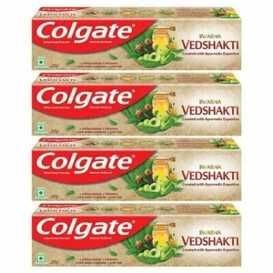 Colgate Swarna Vedshakti Ayurvedic Toothpaste, Anti-Bacterial Paste 200 g X 4 - Picture 1 of 4