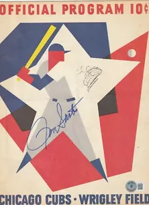 RON SANTO Signed 8/14/64 Chicago CUBS Official PROGRAM Beckett (BAS) - Picture 1 of 2