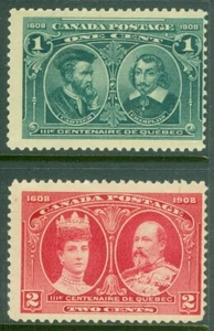 EDW1949VERKAUF: KANADA 1908 Scott #97-98 fein, neuwertig nie karniert. Katalog $ 175,00. - Bild 1 von 2