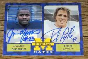 TK Legacy Michigan Wolverines MM26 Jamie Morris Rob Lytle doppio autografo /250 - Foto 1 di 2