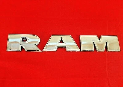 2009-2015 DODGE RAM 1500 2500 3500 EMBLEM LOGO SYMBOL BADGE LETTERS CHROME OEM - Image 1 of 2