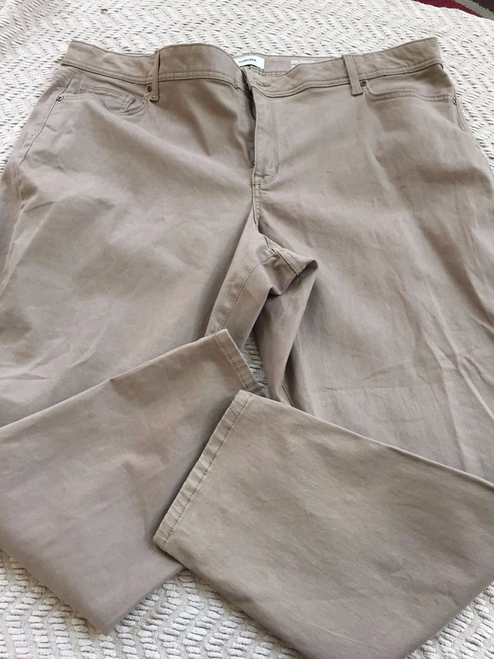 Sonoma Women Skinny Mid Rise Women Skinny Pants Size 24W   Beige Color, NWT - Image 1 of 1