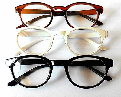 FADS & FASHIONS MT67 Retro Oval Classic Unisex Tolles Preis-Leistungs-Verhältnis 2022 Lesebrille in 3 Farben