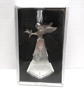 Angelic Reflections Pewter Mirrored Ornament Wall Decor Gift ~ 2009 Target NEW - Picture 1 of 4