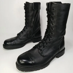 Bates Floataway Paratrooper Tactical Work Jump Boots size 9.5 W Black Leather - Picture 1 of 14