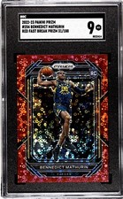 2022-23 Panini Prizm Peyton Watson Rookie 4/88 Red Choice SGC 9 Mint