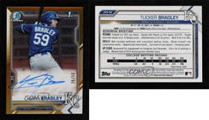 2021 Bowman Chrome Prospect Auto Gold Refractor /50 Tucker Bradley #CPA-TB Auto