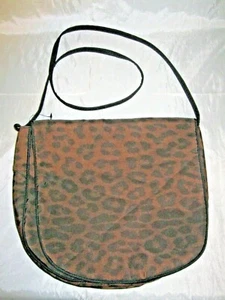 Lightweight PACKABLE Reversible Brown Leopard Print Crossbody Bag Purse NEW NWOT - Picture 1 of 10