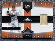 2005 Donruss Champions Impressions MELVIN MORA Baseball Card #72 Bat Relic