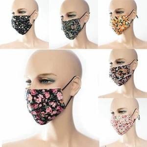 Maschera bocca fiori paisley fantasia multicolore maschera provvisoria maschera moda lavabile - Foto 1 di 7