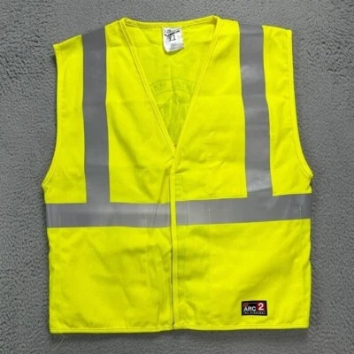 Colete ML Kishigo Masculino Médio Amarelo Neon FR ARC Resistente a Chamas Uniforme de Segurança NOVO - Imagem 1 de 4