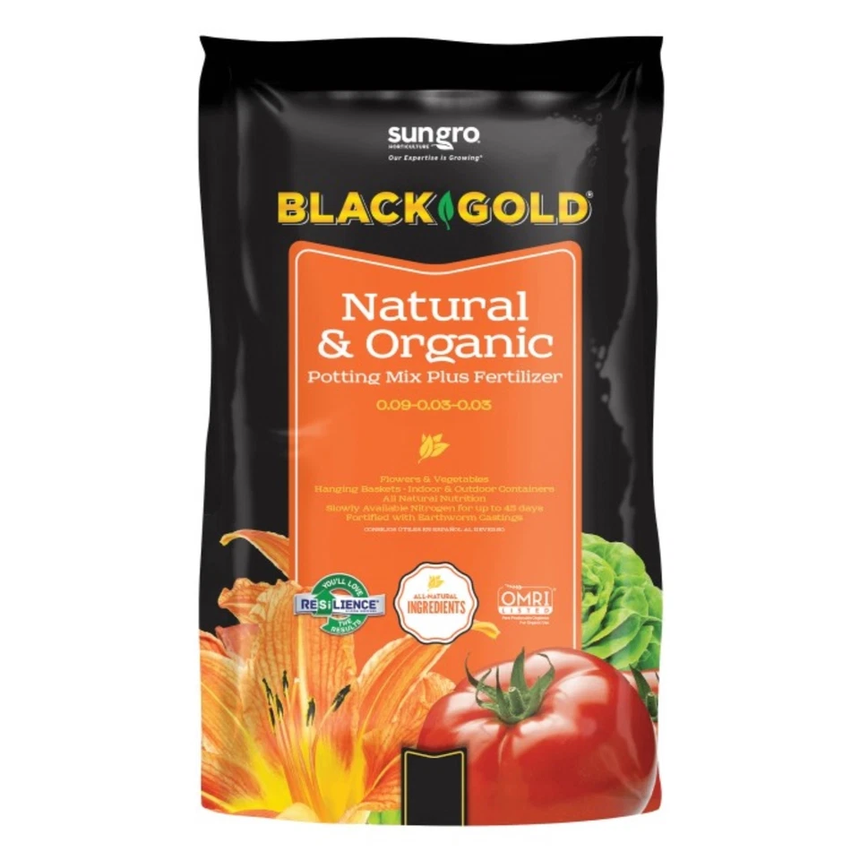 Black Gold 1302040 8quart All Organic Potting Soil
