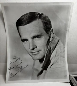 vtg B/W 8X10 Photo Hand Signed personalized Autograph Dennis Weaver Gunsmoke - Picture 1 of 4