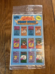 VTG 1980's Wacky Comic Books Scratch & Sniff Bubble Gum Scented Stickers - Picture 1 of 2