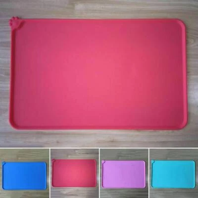 Pet Puppy Silicone Waterproof Feeding Food Mat Dog Cat Non Slip Bowl Placemat - Image 1 of 4