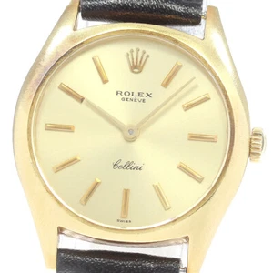 ROLEX Cellini 3800 K18YG cal.1600 Gold Dial Hand Winding Ladies Watch_867707 - Picture 1 of 9
