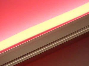 Neon LED Lichtband, led Streifen, mit AluProfil,ohne Lichtpunkte dimmbar rot - Bild 1 von 9