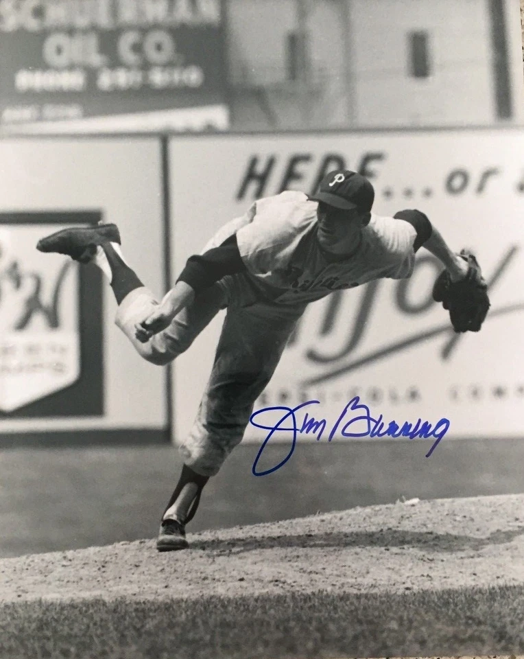 FOTO 8X10 FIRMADA AUTOGRAFIADA POR JIM BUNNING PHILADELPHIA PHILLIES SALÓN DE LA FAMA #2 Foto 1 de 1