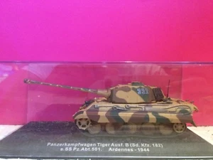 SUPERBE PANZERKAMPFWAGEN TIGER AUSF B ARDENNES 1944 1/72 EN BOITE B6 - Imagen 1 de 5