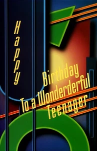Cool HAPPY BIRTHDAY Card FOR A WONDERFUL TEENAGER by Gallant Greetings +Envelope - Picture 1 of 4