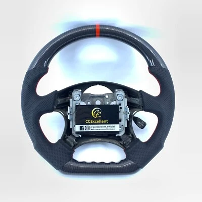 Volante de fibra de carbono real para Subaru Impreza WRX 2002 2003 2004 Foto 1 de 4