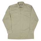 Vintage METZLER Mens Worker Shirt Green 90s Long Sleeve XL